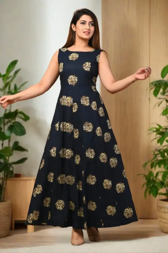 Seeveless Printed Cotton Dress. Casual Wear, Best Traditional Wear In Tirur